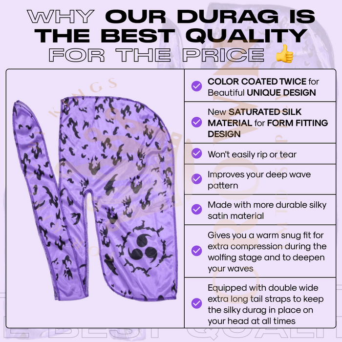 Cursed Mark Light Purple - Silky Crown Durag Crown Limited Supply