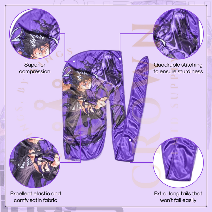 Hei Purple Hakusho - Silky Crown Durag Crown Limited Supply