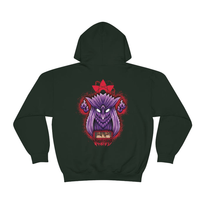 Purple Power Sharigan Red Eye Anime - Unisex Hooded Sweatshirt Printify