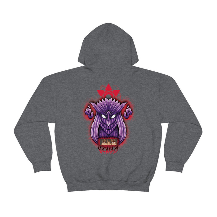 Purple Power Sharigan Red Eye Anime - Unisex Hooded Sweatshirt Printify