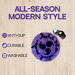 Purple Cursed Mark Round Modern Fluffy Rug Crown Limited Supply
