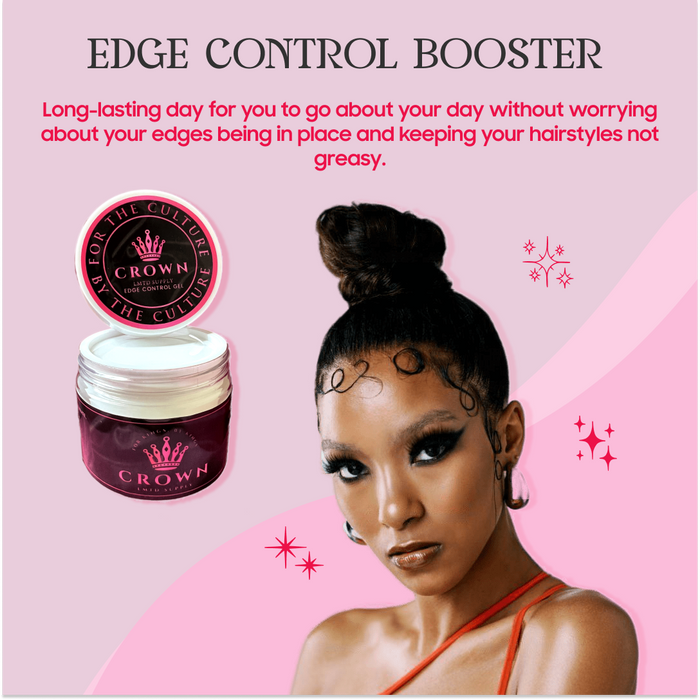 Crown Pink Queen Edge Control Hair Gel for Women Crown Limited Supply