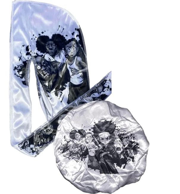 Silky Anime Crown Bonnet and Durag Bundle Crown Limited Supply