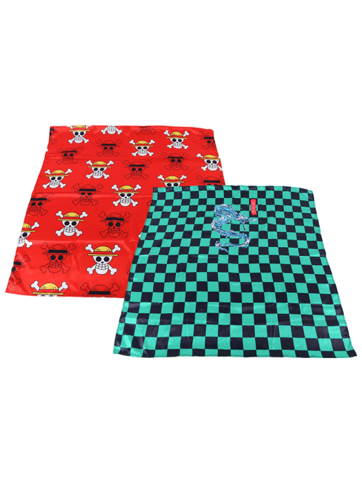 2PCS Red Skull and Tanj Green Scarves Bundle Crown Limited Supply