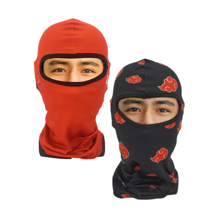 2PCS Anime Red Skull and Red Cloud Ski Mask Crown Limited Supply