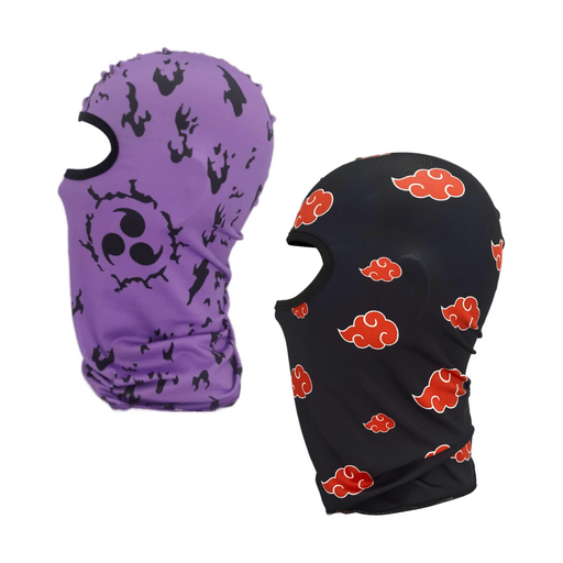 2PCS Anime Red Cloud and Purple CursedMark Ski Mask Crown Limited Supply