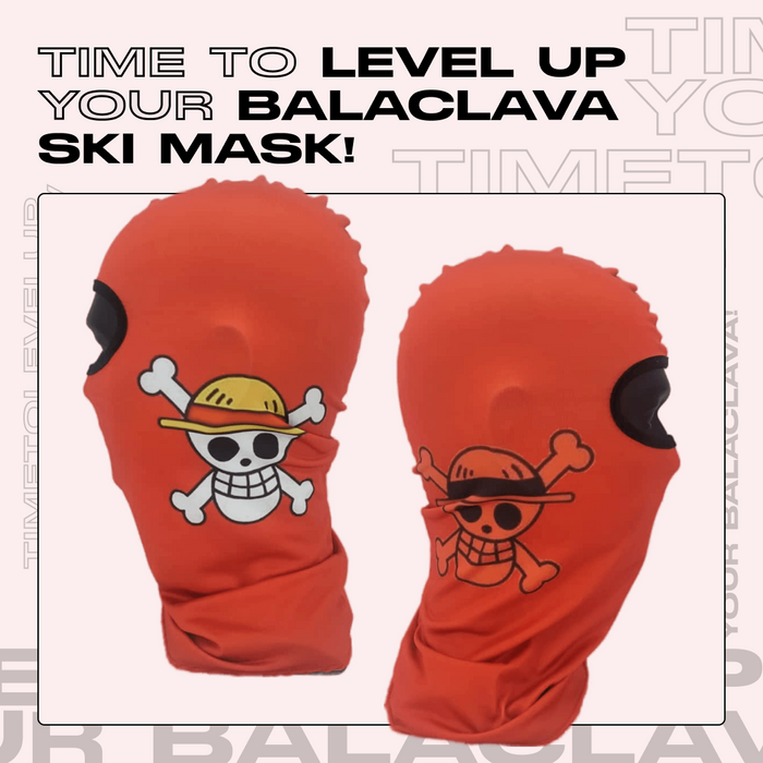Anime Ski Mask with Design - Red Skull Crown Limited Supply