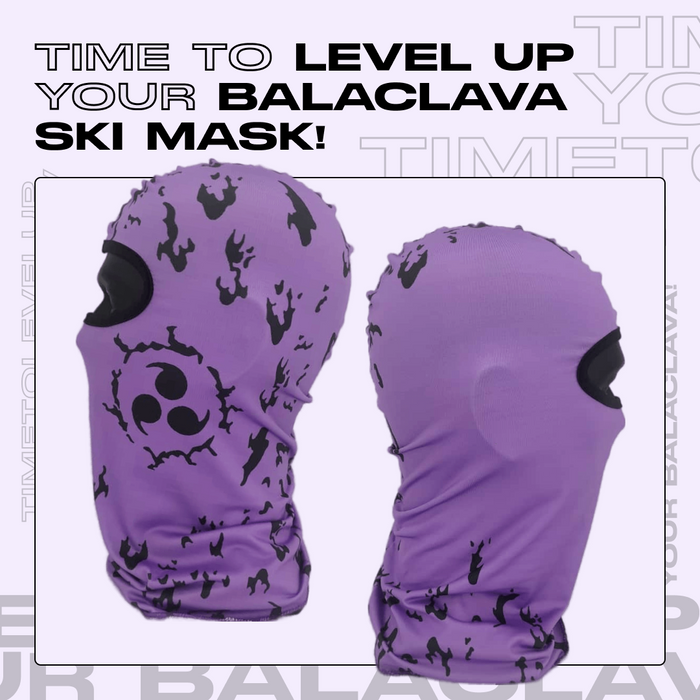 Anime Ski Mask with Design - Purple Cursed Mark Crown Limited Supply