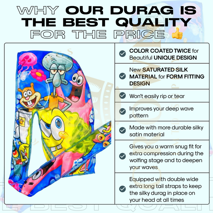 Blue Sponge - Crown Bonnet & Durag Bundle Crown Limited Supply
