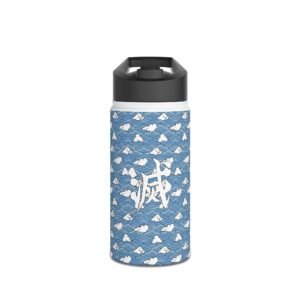 Blue Sakonj Stainless Steel Water Bottle, Standard Lid