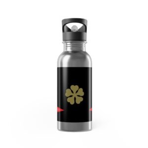 Clover Stainless Steel Water Bottle With Straw, 20oz
