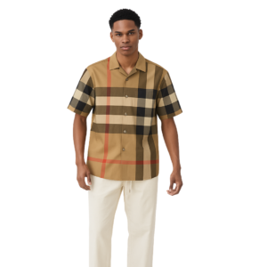 Brown Stripes Brbry Polo Shirt