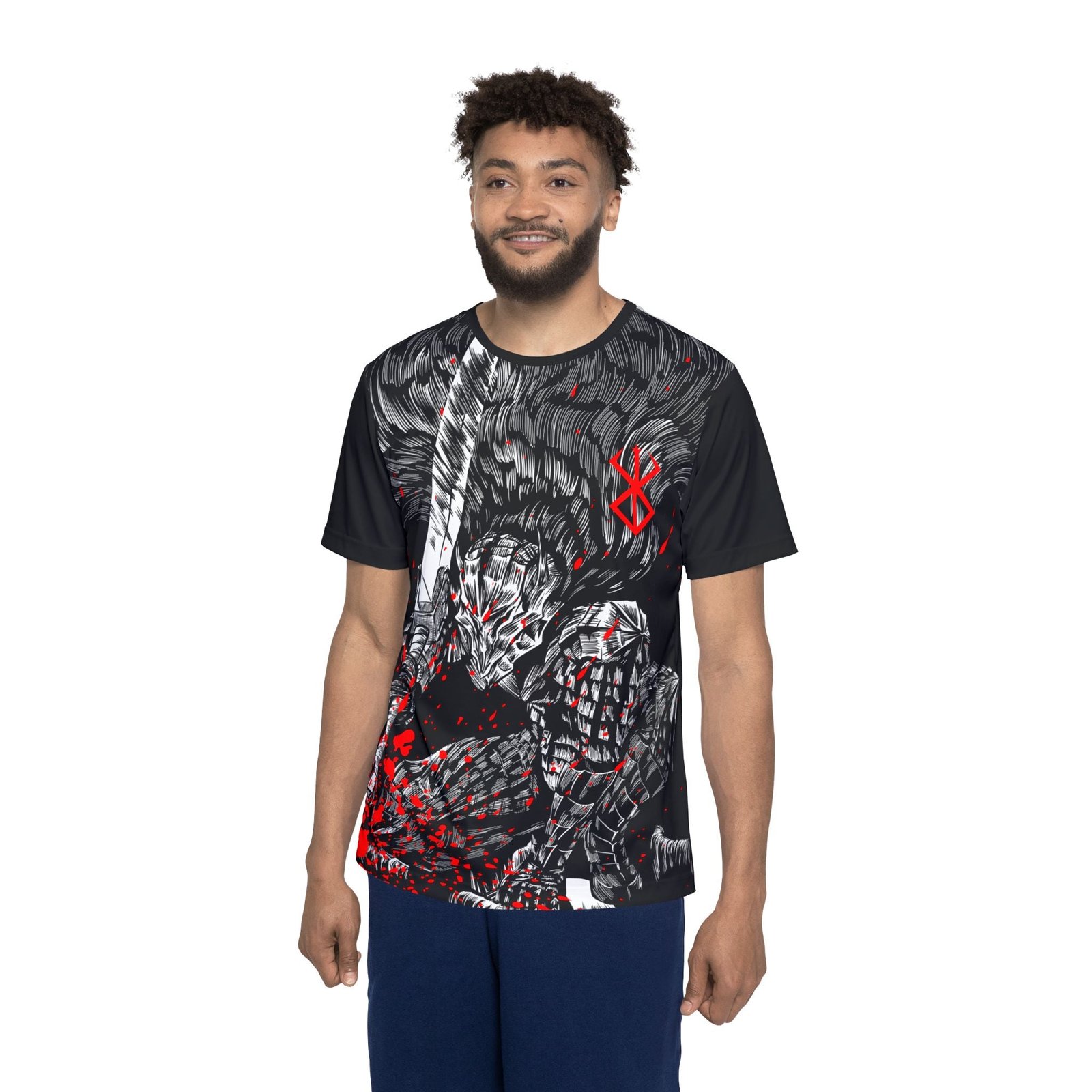 Berserk Splatter Men's Sports Jersey - Image 4