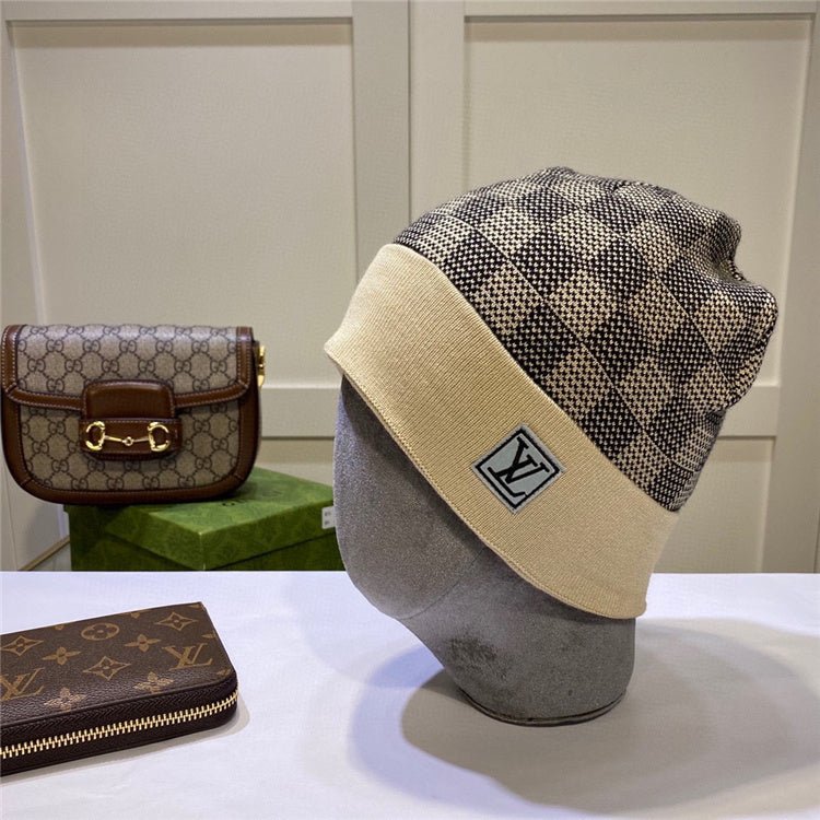 LLV Checkered Design Beanies - Image 5
