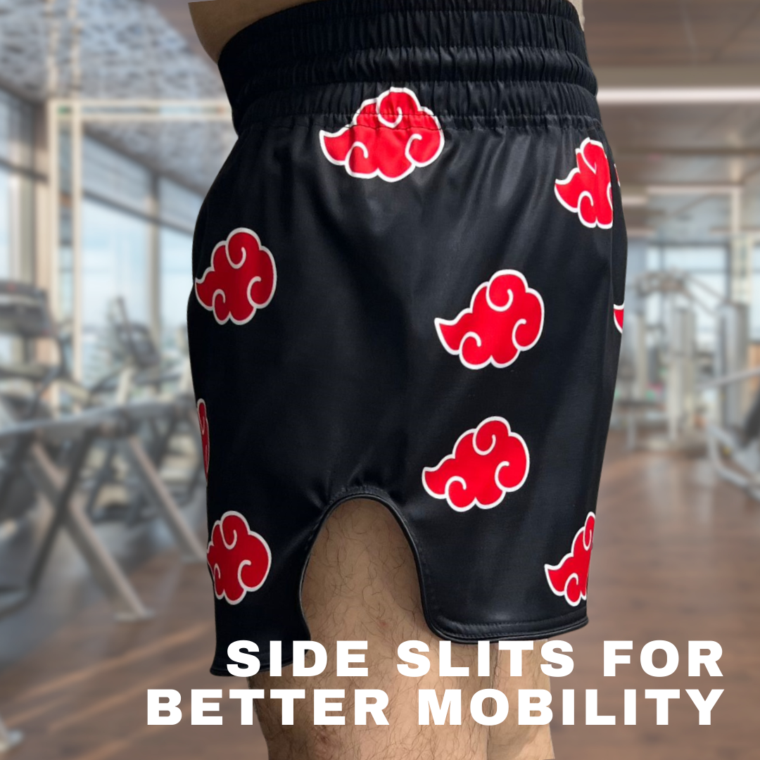 Red Cloud Anime Muay Thai Boxing Shorts - Image 5