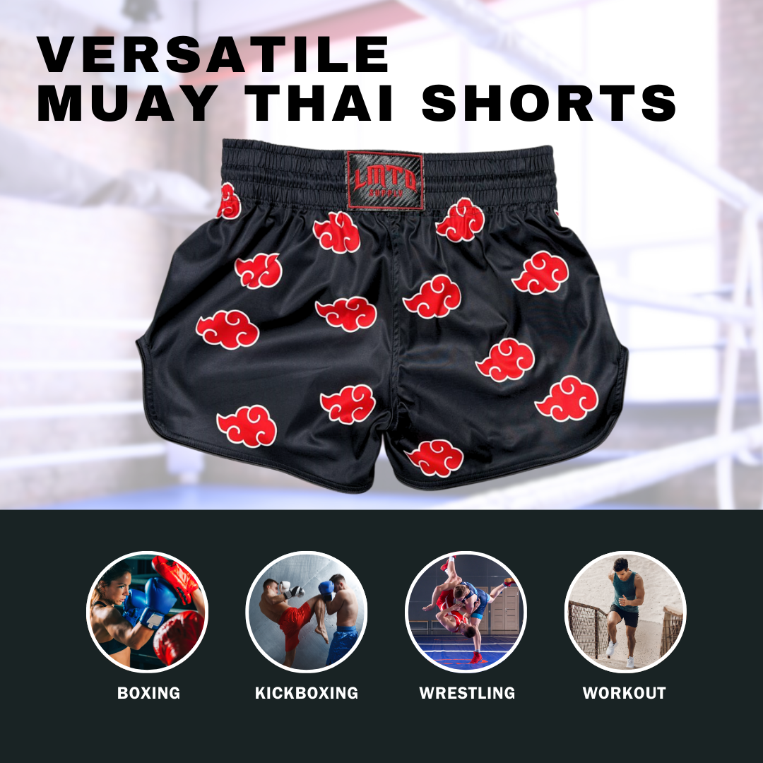 Red Cloud Anime Muay Thai Boxing Shorts - Image 6