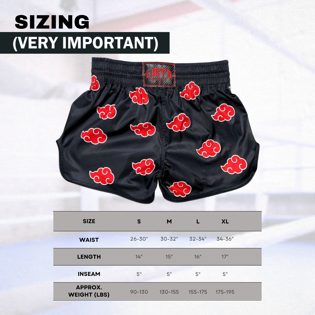 Red Cloud Anime Muay Thai Boxing Shorts - Image 7