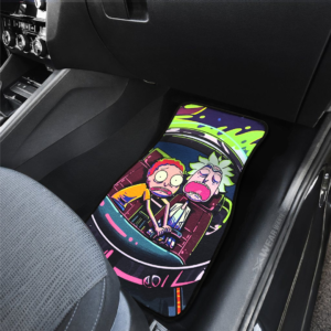 Anime Car Carpet Mat 2pcs Set Pink Rick
