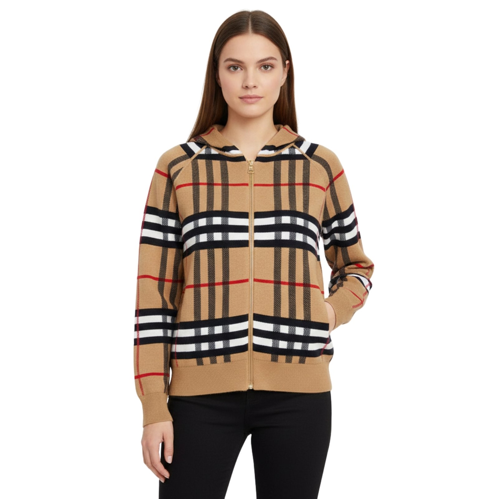 Brown Stripe Brburry Hoodie