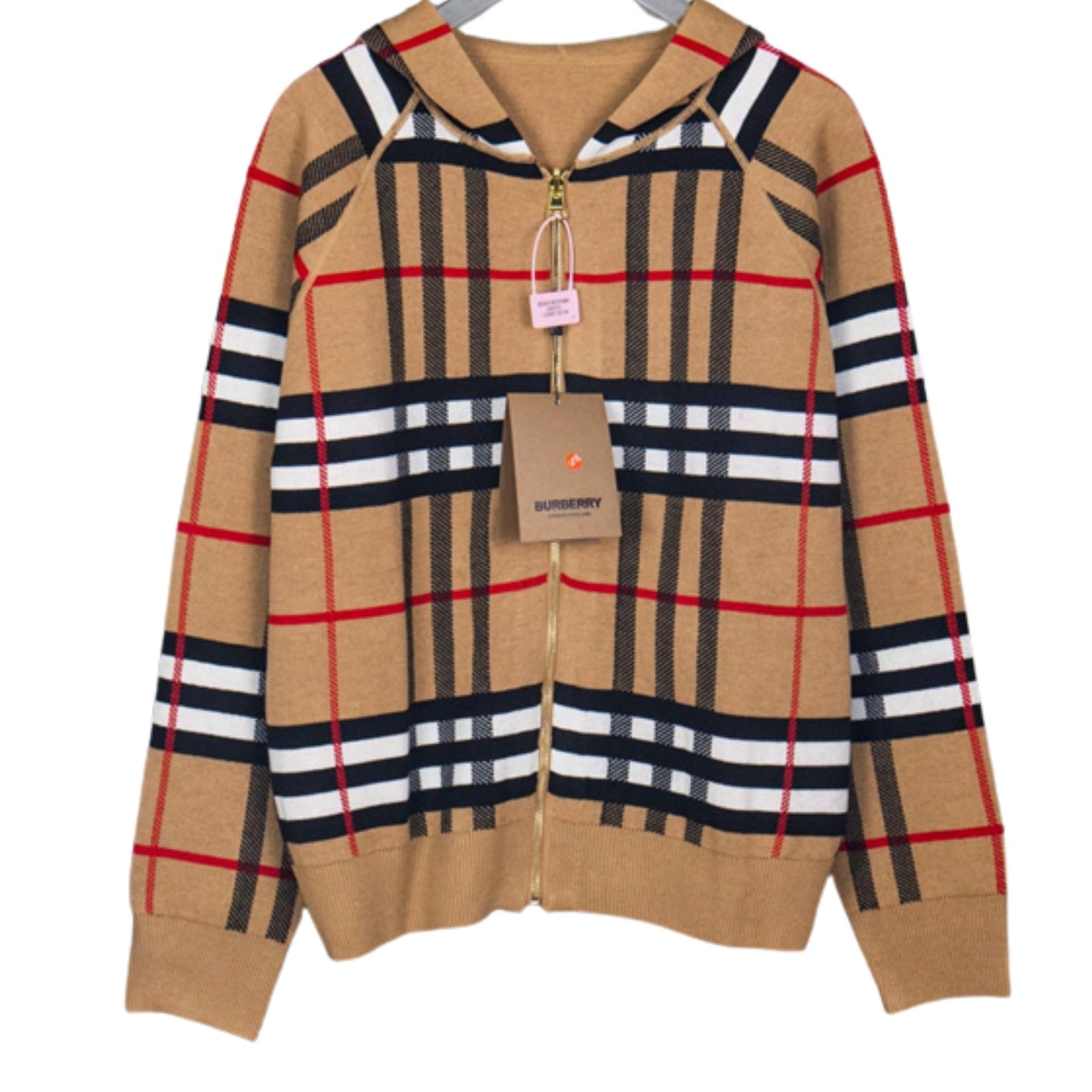 Brown Stripe Brburry Hoodie - Image 12