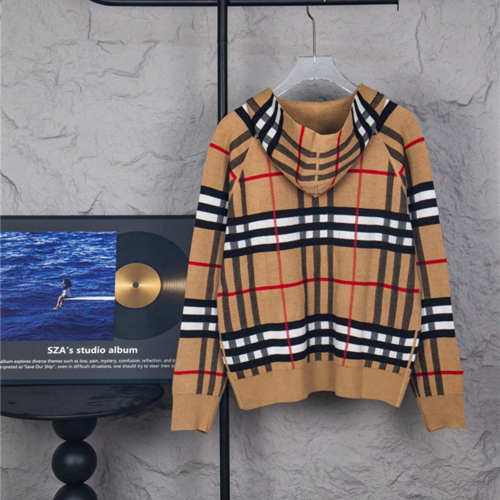 Brown Stripe Brburry Hoodie - Image 10