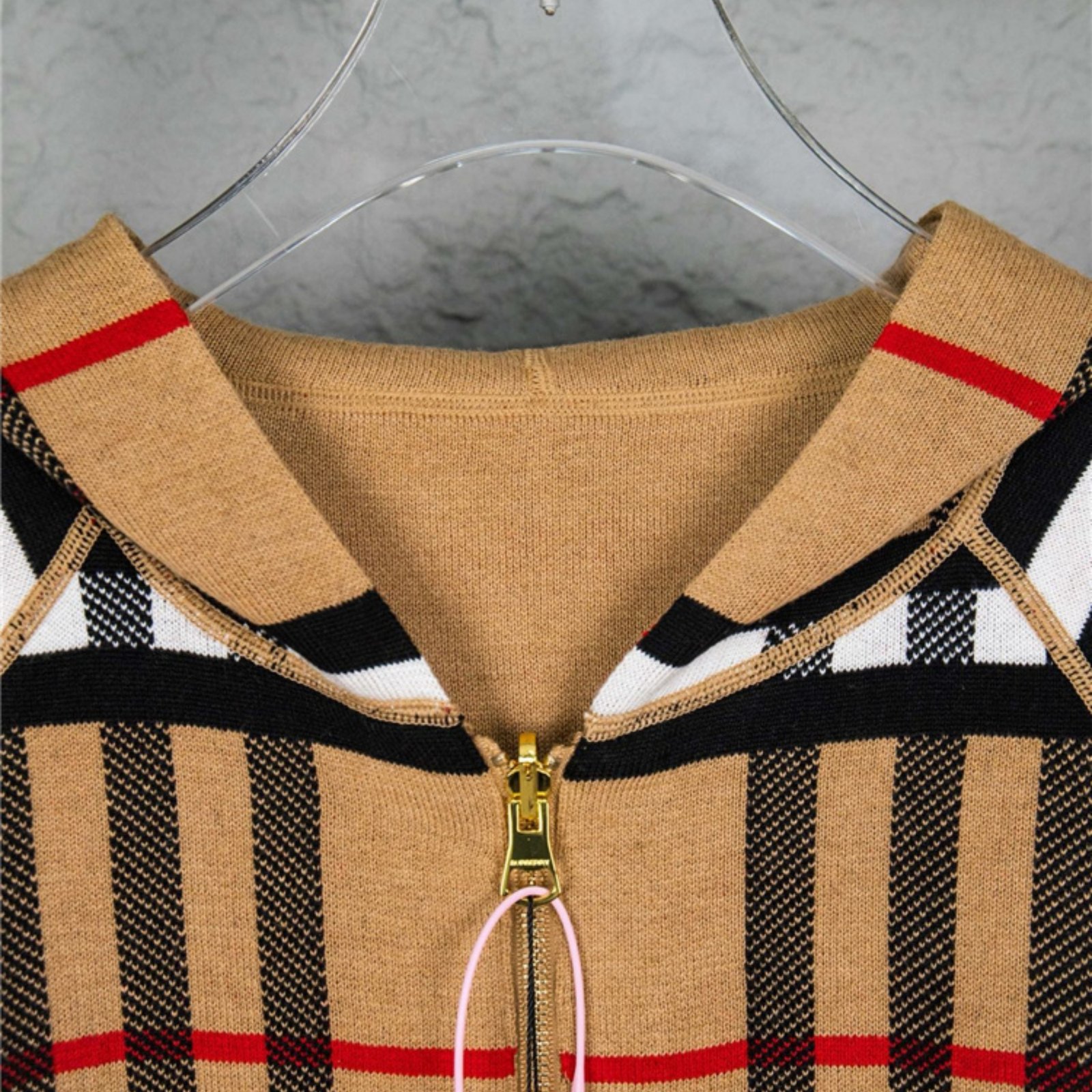 Brown Stripe Brburry Hoodie - Image 9