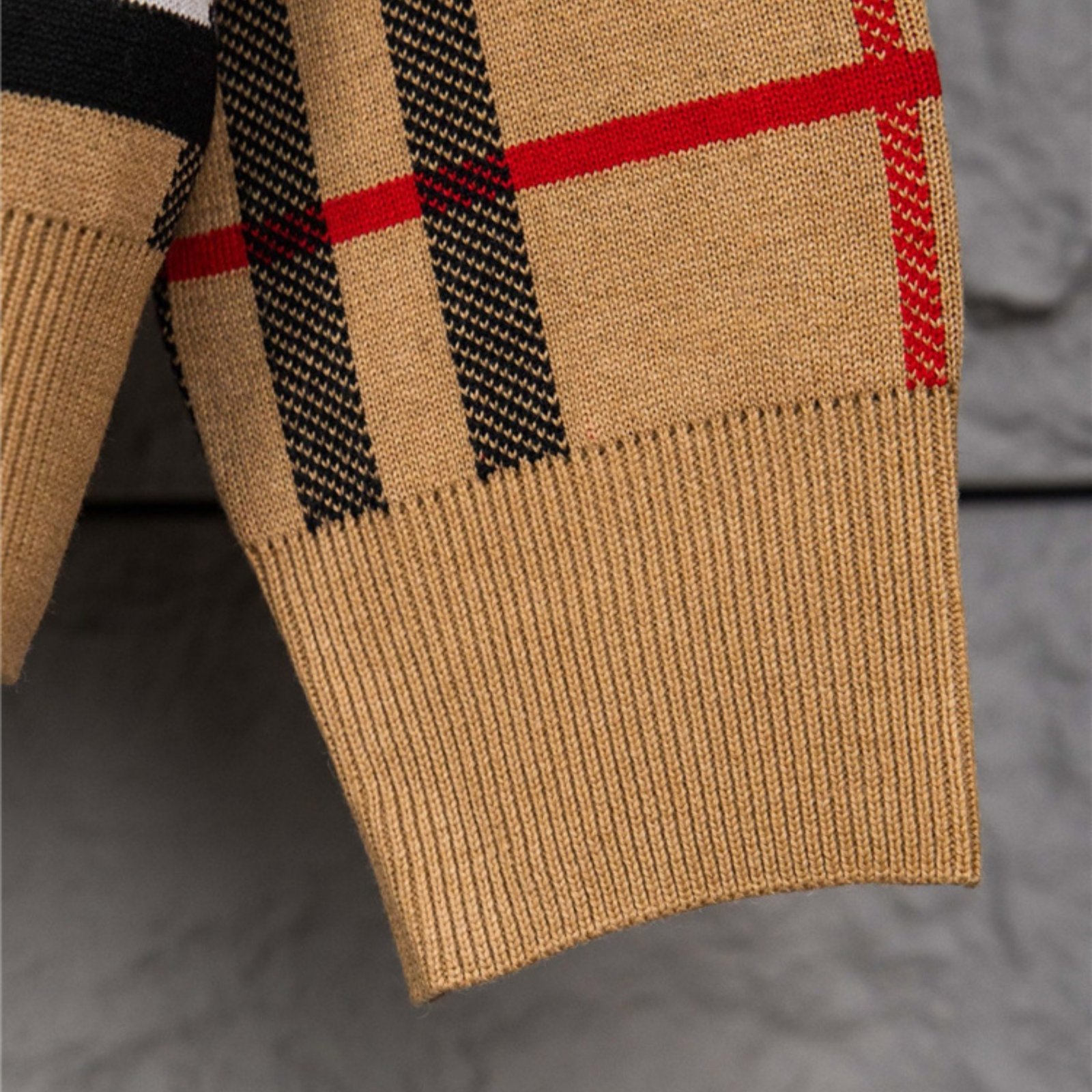 Brown Stripe Brburry Hoodie - Image 5