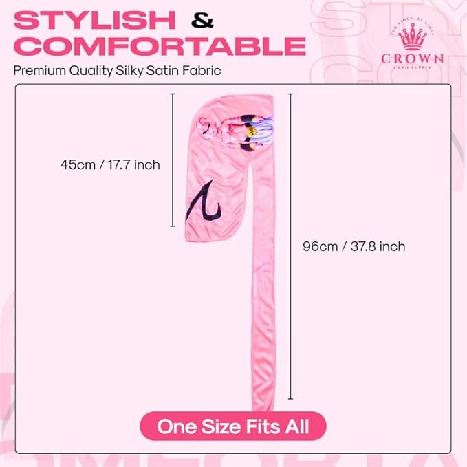 Pink Majibu Anime Silky Durag - Image 4