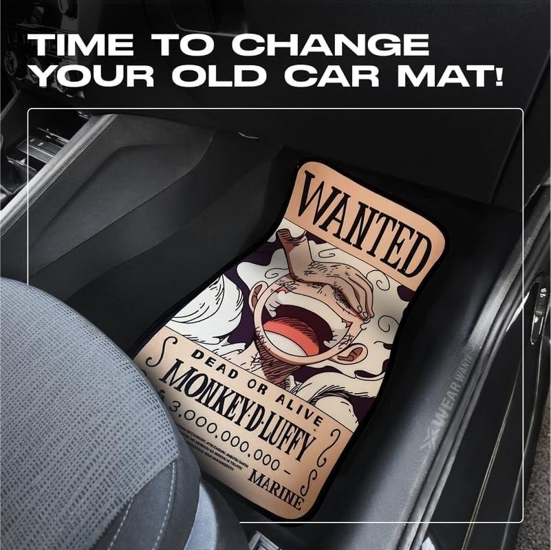 Anime Car Carpet Mat 1pc - Brown Luffy - Image 4