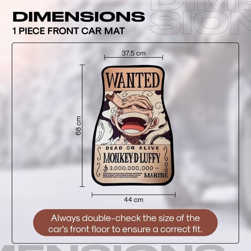 Anime Car Carpet Mat 1pc - Brown Luffy - Image 7