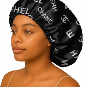 Black White Letters CC Bonnet