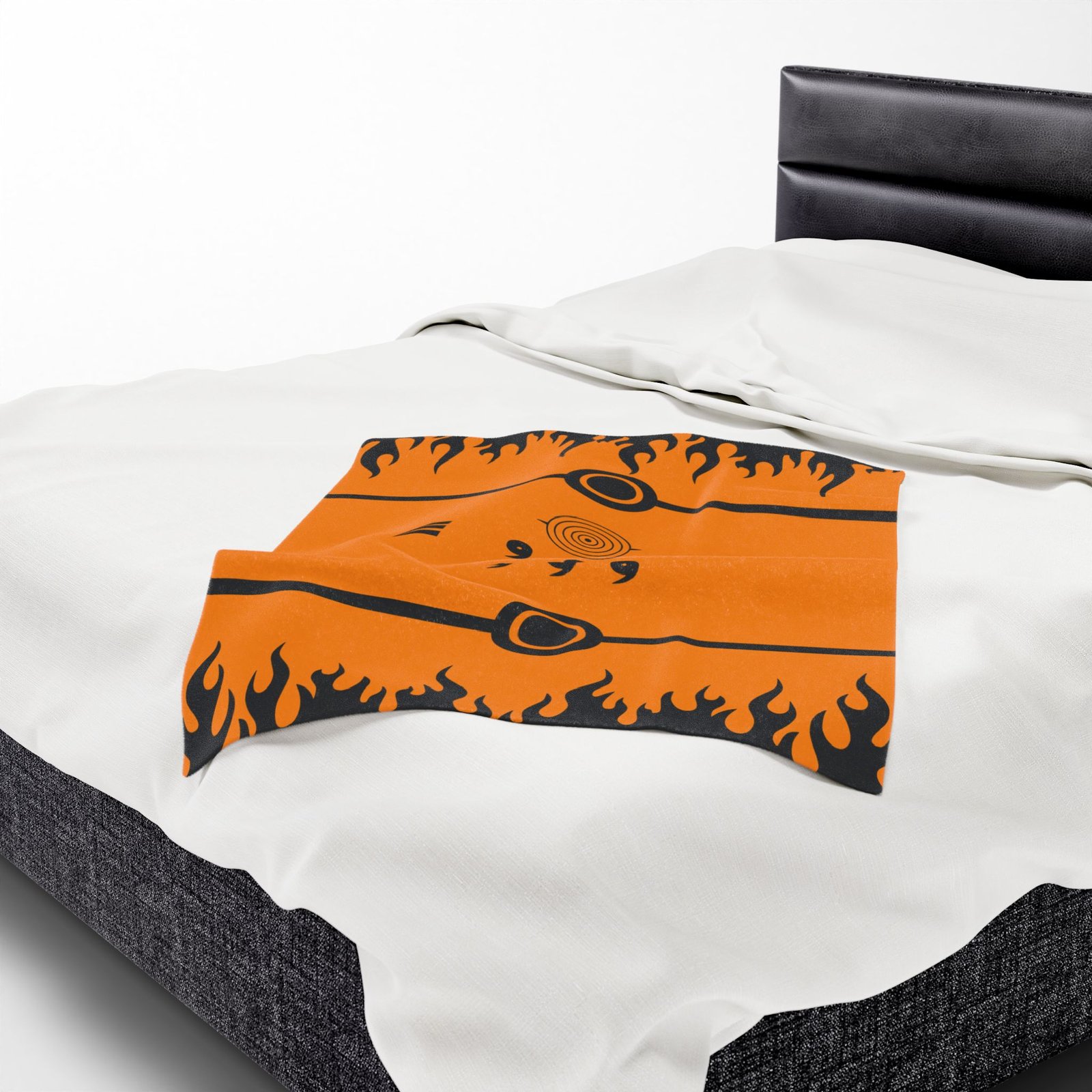 Orange Nine Tails Anime Velvet Plush Blanket (PTY) - Image 9