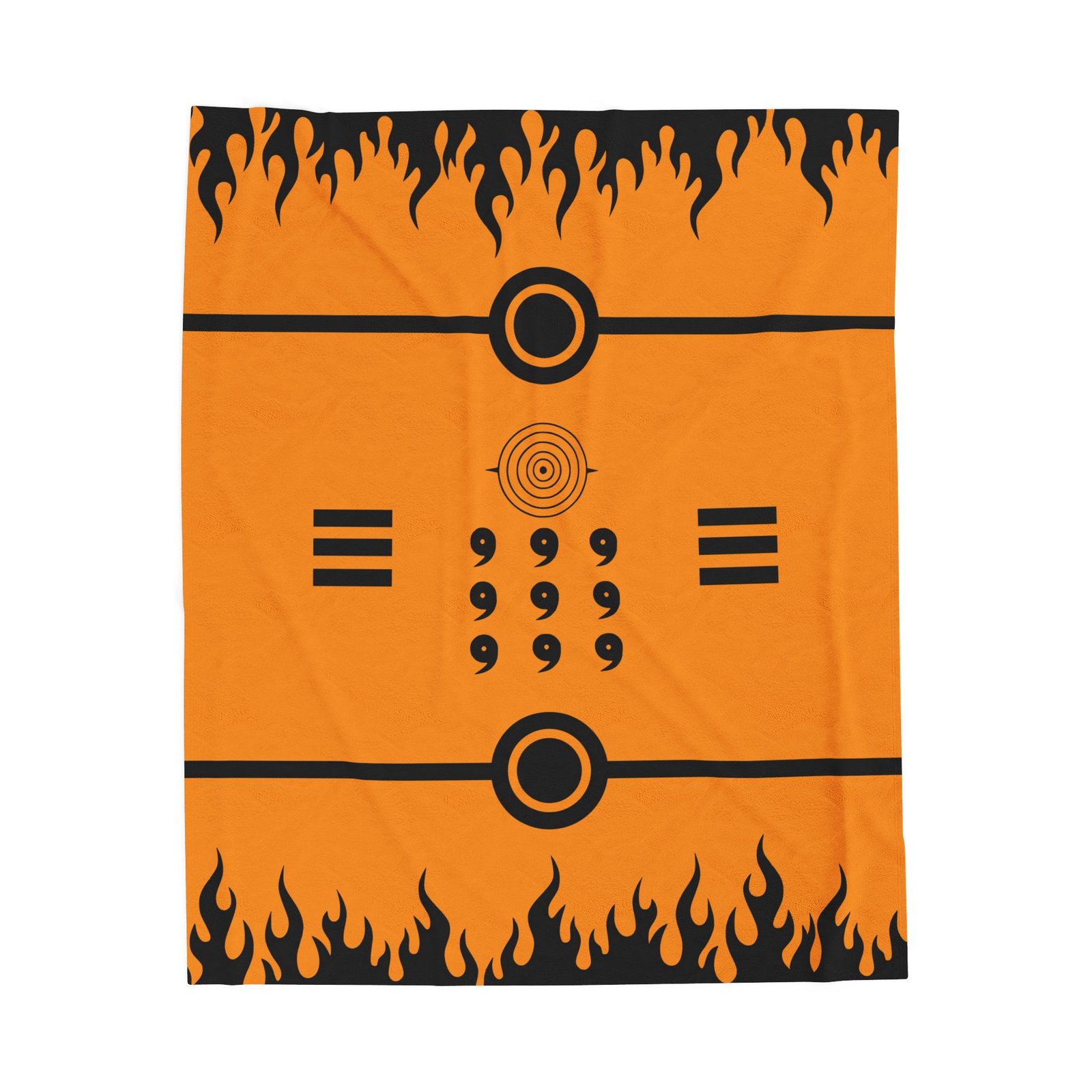 Orange Nine Tails Anime Velvet Plush Blanket (PTY) - Image 11