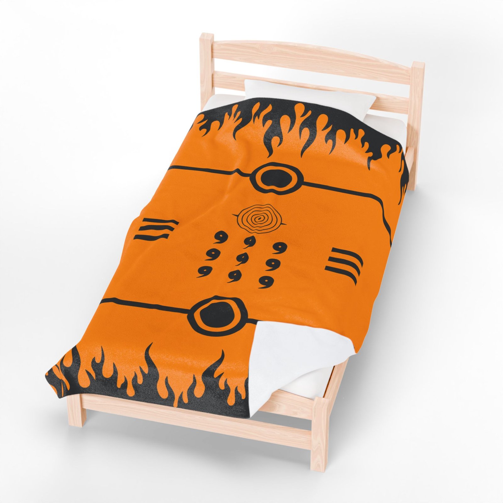 Orange Nine Tails Anime Velvet Plush Blanket (PTY) - Image 13